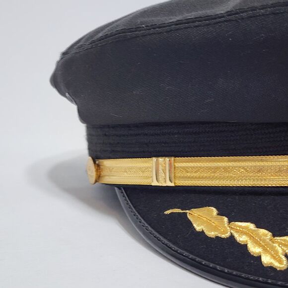 Vintage United Airlines Captain Pilot Hat Superior Uniform Co Chicago Size 7 1/4 - Picture 5 of 16